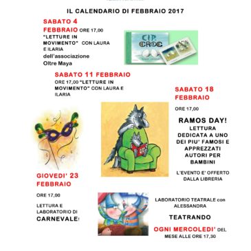 Il calendario di febbraio 2017