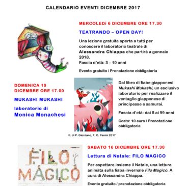 Il calendario degli eventi di dicembre