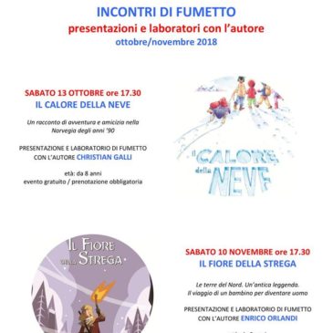 Sabato 13 ottobre e 10 novembre: Incontri di fumetto