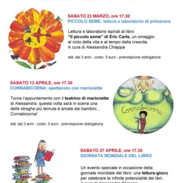 Calendario degli eventi Marzo – Aprile