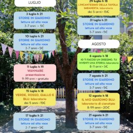Eventi estate 2026 alla libreria Kamillo